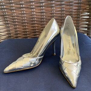Marc Fisher silver heels